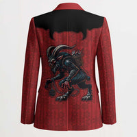 Western Yoke Blazer Krampus Christmas Horror Style - Wonder Print Shop