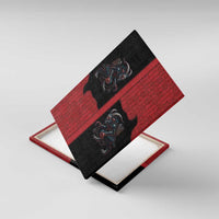 Western Yoke Canvas Wall Art Krampus Christmas Horror Style - Wonder Print Shop