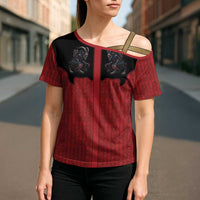 Western Yoke Cross Shoulder Shirt Krampus Christmas Horror Style - Wonder Print Shop