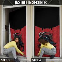 Western Yoke Door Cover Krampus Christmas Horror Style - Wonder Print Shop