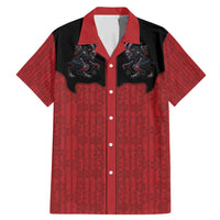 Western Yoke Family Matching Mermaid Dress and Hawaiian Shirt Krampus Christmas Horror Style - Wonder Print Shop