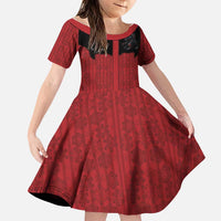 Western Yoke Family Matching Off The Shoulder Long Sleeve Dress and Hawaiian Shirt Krampus Christmas Horror Style - Wonder Print Shop