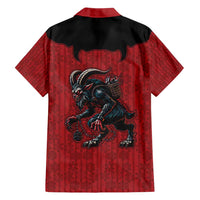 Western Yoke Family Matching Off Shoulder Maxi Dress and Hawaiian Shirt Krampus Christmas Horror Style - Wonder Print Shop
