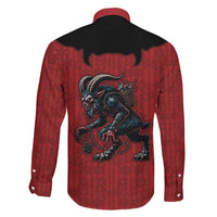 Western Yoke Family Matching Puletasi and Hawaiian Shirt Krampus Christmas Horror Style - Wonder Print Shop