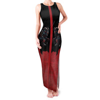 Western Yoke Family Matching Tank Maxi Dress and Hawaiian Shirt Krampus Christmas Horror Style - Wonder Print Shop