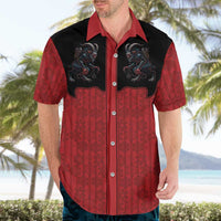 Western Yoke Hawaiian Shirt Krampus Christmas Horror Style - Wonder Print Shop