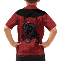 Western Yoke Hawaiian Shirt Krampus Christmas Horror Style - Wonder Print Shop