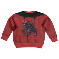 Western Yoke Kid Ugly Christmas Sweater Krampus Christmas Horror Style - Wonder Print Shop