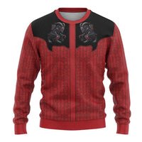 Western Yoke Ugly Christmas Sweater Krampus Christmas Horror Style - Wonder Print Shop