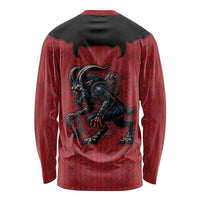 Western Yoke Long Sleeve Shirt Krampus Christmas Horror Style - Wonder Print Shop
