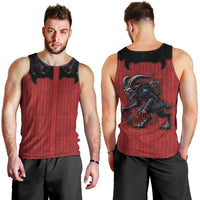 Western Yoke Men Tank Top Krampus Christmas Horror Style - Wonder Print Shop