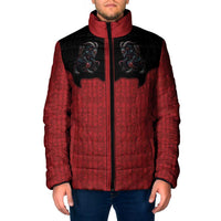 Western Yoke Padded Jacket Krampus Christmas Horror Style - Wonder Print Shop