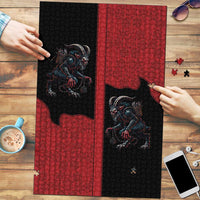 Western Yoke Puzzle Krampus Christmas Horror Style - Wonder Print Shop