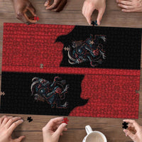 Western Yoke Puzzle Krampus Christmas Horror Style - Wonder Print Shop