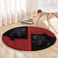 Western Yoke Round Carpet Krampus Christmas Horror Style - Wonder Print Shop