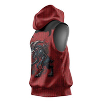 Western Yoke Sleeveless Hoodie Krampus Christmas Horror Style - Wonder Print Shop