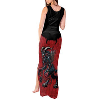 Western Yoke Tank Maxi Dress Krampus Christmas Horror Style - Wonder Print Shop