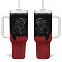 Western Yoke Tumbler With Handle Krampus Christmas Horror Style - Wonder Print Shop