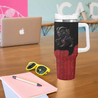 Western Yoke Tumbler With Handle Krampus Christmas Horror Style - Wonder Print Shop