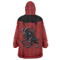 Western Yoke Wearable Blanket Hoodie Krampus Christmas Horror Style - Wonder Print Shop