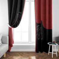 Western Yoke Window Curtain Krampus Christmas Horror Style - Wonder Print Shop