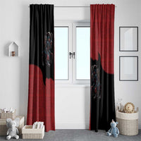 Western Yoke Window Curtain Krampus Christmas Horror Style - Wonder Print Shop