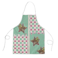 Western Yoke Apron Rudolph Cowboy Christmas Retro Style - Wonder Print Shop