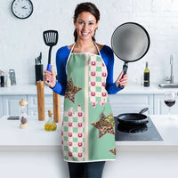 Western Yoke Apron Rudolph Cowboy Christmas Retro Style - Wonder Print Shop