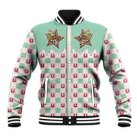 Western Yoke Baseball Jacket Rudolph Cowboy Christmas Retro Style - Wonder Print Shop