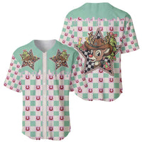 Western Yoke Baseball Jersey Rudolph Cowboy Christmas Retro Style - Wonder Print Shop