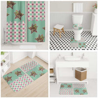 Western Yoke Bathroom Set Rudolph Cowboy Christmas Retro Style - Wonder Print Shop