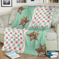 Western Yoke Blanket Rudolph Cowboy Christmas Retro Style - Wonder Print Shop