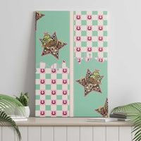 Western Yoke Canvas Wall Art Rudolph Cowboy Christmas Retro Style - Wonder Print Shop