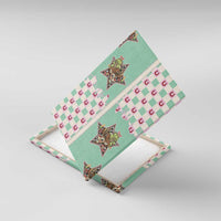 Western Yoke Canvas Wall Art Rudolph Cowboy Christmas Retro Style - Wonder Print Shop