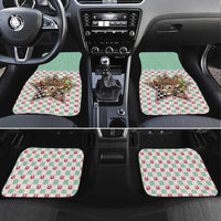 Western Yoke Car Mats Rudolph Cowboy Christmas Retro Style - Wonder Print Shop