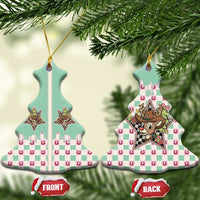 Western Yoke Ceramic Ornament Rudolph Cowboy Christmas Retro Style - Wonder Print Shop