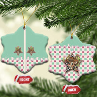 Western Yoke Ceramic Ornament Rudolph Cowboy Christmas Retro Style - Wonder Print Shop