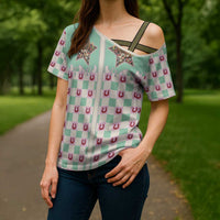 Western Yoke Cross Shoulder Shirt Rudolph Cowboy Christmas Retro Style - Wonder Print Shop
