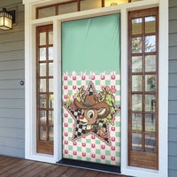 Western Yoke Door Cover Rudolph Cowboy Christmas Retro Style - Wonder Print Shop