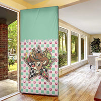 Western Yoke Door Cover Rudolph Cowboy Christmas Retro Style - Wonder Print Shop