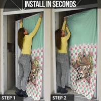 Western Yoke Door Cover Rudolph Cowboy Christmas Retro Style - Wonder Print Shop