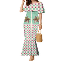 Western Yoke Family Matching Mermaid Dress and Hawaiian Shirt Rudolph Cowboy Christmas Retro Style - Wonder Print Shop