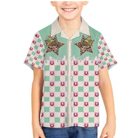 Western Yoke Family Matching Mermaid Dress and Hawaiian Shirt Rudolph Cowboy Christmas Retro Style - Wonder Print Shop
