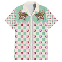 Western Yoke Family Matching Off The Shoulder Long Sleeve Dress and Hawaiian Shirt Rudolph Cowboy Christmas Retro Style - Wonder Print Shop