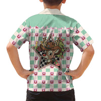 Western Yoke Family Matching Puletasi and Hawaiian Shirt Rudolph Cowboy Christmas Retro Style - Wonder Print Shop