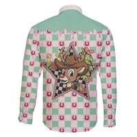 Western Yoke Family Matching Puletasi and Hawaiian Shirt Rudolph Cowboy Christmas Retro Style - Wonder Print Shop