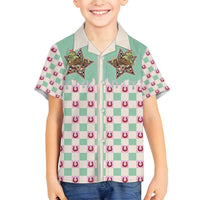Western Yoke Family Matching Puletasi and Hawaiian Shirt Rudolph Cowboy Christmas Retro Style - Wonder Print Shop