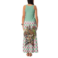 Western Yoke Family Matching Tank Maxi Dress and Hawaiian Shirt Rudolph Cowboy Christmas Retro Style - Wonder Print Shop