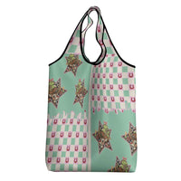 Western Yoke Grocery Bag Rudolph Cowboy Christmas Retro Style - Wonder Print Shop