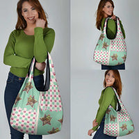 Western Yoke Grocery Bag Rudolph Cowboy Christmas Retro Style - Wonder Print Shop